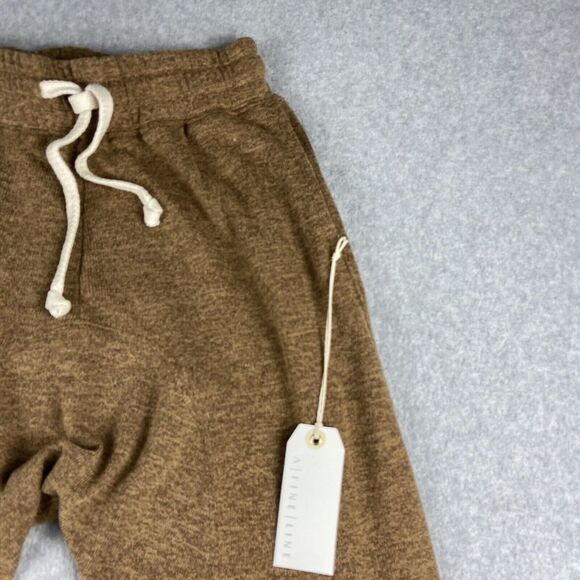 A Fine Line Jogger Pants Womens 24x31 Brown Elastic Waist Drawstring Lounge New - Picture 4 of 15
